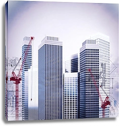 Постер Строительство высотных офисных зданий