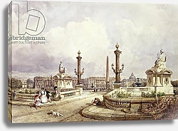 Постер Уайльд Уильям The Place de la Concorde, c.1837