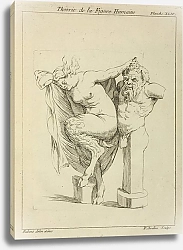 Постер Рубенс Петер (Pieter Paul Rubens) Head and torso of male stayr, and a female satyr