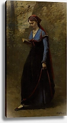 Постер Коро Жан (Jean-Baptiste Corot) The Reader, 1868