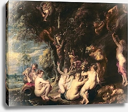 Постер Рубенс Петер (Pieter Paul Rubens) Nymphs and Satyrs, c.1635