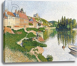 Постер Синьяк Поль (Paul Signac) The River Bank, Petit-Andely, 1886