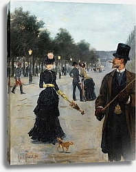 Постер Абель-Трюше Луи Elegants Wandering In Paris
