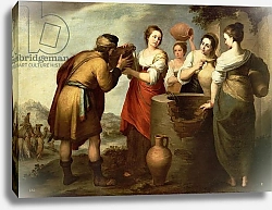 Постер Мурильо Бартоломе Rebecca and Eliezer at the Well, c.1665