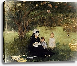 Постер Моризо Берта Beneath the Lilac at Maurecourt, 1874