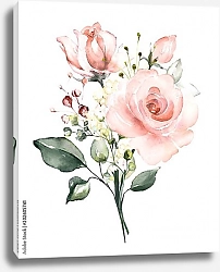 Постер  Букетик розовых роз