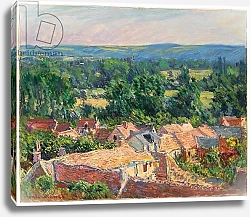 Постер Моне Клод (Claude Monet) Vue du village de Giverny, 1886