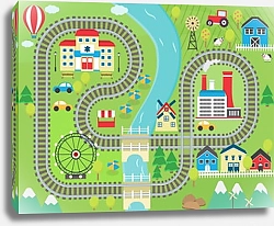 Постер Детский план города №7