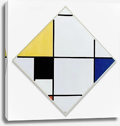 Постер Мондриан Пит Lozenge Composition with Yellow, Black, Blue, Red, and Gray