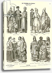 Постер Школа: Немецкая школа (19 в.) Russian costumes, late 19th Century