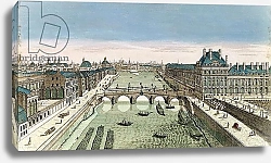 Постер Школа: Французская Perspective View of Paris from the Pont Royal