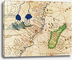 Постер Агнес Батиста (карты) Madagascar, from an Atlas of the World in 33 Maps, Venice, 1st September 1553