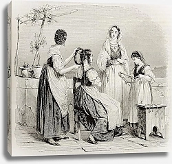Постер Women of central Italy. By unidentified author, published on Magasin Pittoresque, Paris, 1842