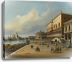 Постер Venice, A View Of The Riva Degli Schiavoni Looking Towards The Dogana And Santa Maria Della Salute