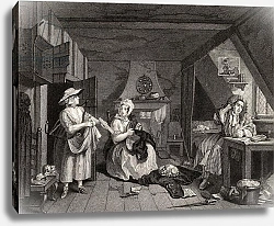 Постер Хогарт Уильям The Distressed Poet, from 'The Works of William Hogarth', published 1833