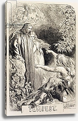 Постер Гиберрт Джон Сэр Illustration for The Tempest, from 'The Illustrated Library Shakespeare', published London 1890