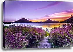 Постер Озеро Атитлан, Гватемала