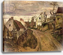 Постер Сезанн Поль (Paul Cezanne) The Village Road, Auvers, c.1872-73