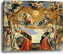 Постер Рубенс Петер (Pieter Paul Rubens) The Gonzaga Family in Adoration of the Holy Trinity