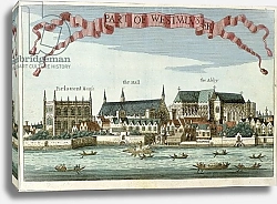 Постер Модерн Робер (грав) Westminster showing the Abbey, Hall and Parliament House, c.1700