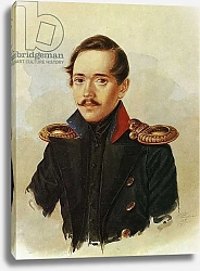 Постер Школа: Русская 19в. Portrait of Mikhail Lermontov, c.1838