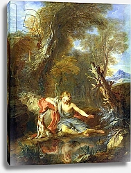 Постер Лемойн Франсуа Narcissus, 1728
