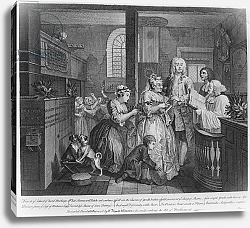 Постер Хогарт Уильям Married to an Old Maid, plate V from 'A Rake's Progress', 1735