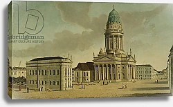 Постер Фешхельм Карл Ф. View of the Gendarmenmarkt with the French playhouse and cathedral, Berlin, 1788