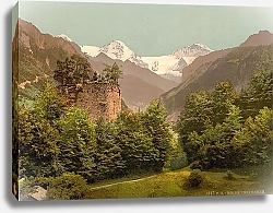 Постер Швейцария. Руины замка Unspunnen