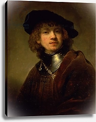 Постер Рембрандт (Rembrandt) 'Tronie' of a Young Man with Gorget and Beret, c.1639