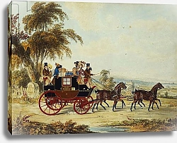 Постер Херринг Джон The Brighton - London Coach on the Open Road, 1831