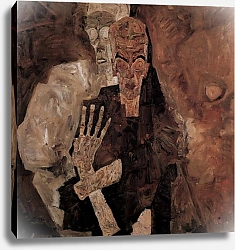 Постер Шиле Эгон (Egon Schiele) Видящий собственного духа, или Смерть и мужчина