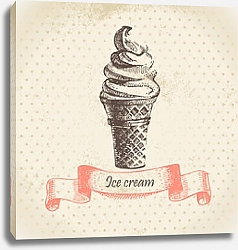 Постер Иллюстрация с мороженым