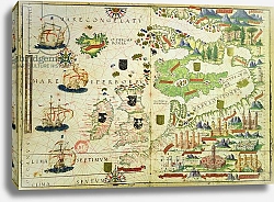 Постер Неизвестен Map of Europe, from a facsimile of the 'Miller Atlas' by Pedro and Jorge Reinel