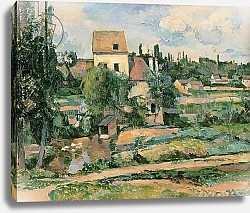 Постер Сезанн Поль (Paul Cezanne) Moulin de la Couleuvre at Pontoise, 1881 2