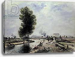 Постер Джонкинд Йохан The Canal de l'Ourcq near Pantin, 1871