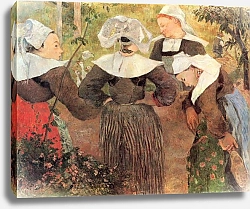 Постер Гоген Поль (Paul Gauguin) Четыре танцующие бретонки