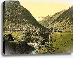Постер Швейцария. Село Гёшенен