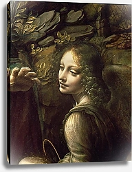 Постер Леонардо да Винчи (Leonardo da Vinci) Detail of the Angel, from The Virgin of the Rocks, c.1508
