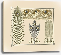 Постер Верней Морис Abstract design based on peacock feathers.
