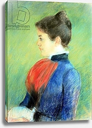 Постер Кассат Мэри (Cassatt Mary) Profile of a Woman Wearing a Jabot