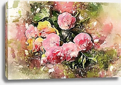 Постер Букет розовых цветов