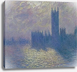 Постер Моне Клод (Claude Monet) Парламент на фоне штормового неба