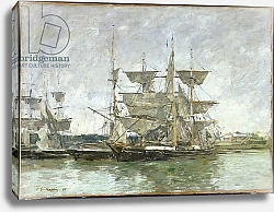 Постер Буден Эжен (Eugene Boudin) Boats in the Port, Deauville, 1881