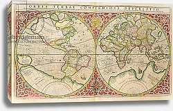 Постер Меркатор Герар Double Hemisphere World Map, 1587