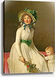 Постер Давид Жак Луи Madame Pierre Seriziat with her Son, Emile 1795