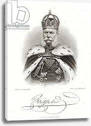 Постер Школа: Немецкая школа (19 в.) William I, King of Prussia in the 'Allgemeine Moden-Zeitung', Leipzig, 1872