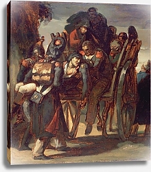 Постер Жерико Теодор Wounded Soldiers in a cart, 1814-17