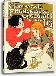 Постер Стейнлен Теофиль Poster Advertising the French Company of Chocolate and Tea