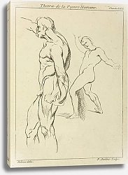 Постер Рубенс Петер (Pieter Paul Rubens) Two figures extending right arms